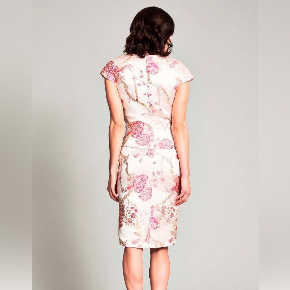 TADASHI SHOJI SHINOBU OBI-WRAP DRESS BLOSSOM BPM20544M Size 2 NWT - Picture 9 of 9